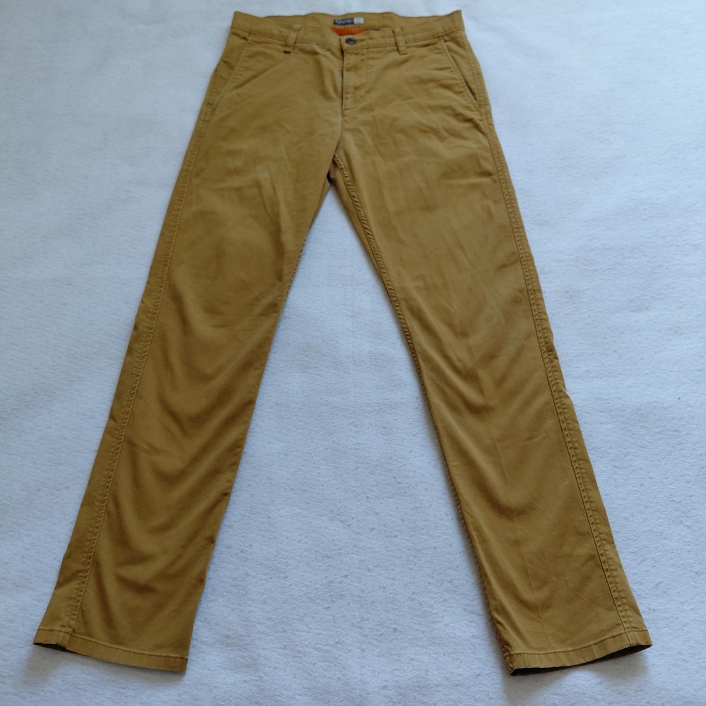 Dockers Mens Slim Fit Chinos Pants 30X32 Mustard Khaki Stretch Casual Preppy